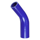 X AUTOHAUX シリコンホース シリコンパイプ ラジエーターホース 1個 内径32-38mm 長さ102mm エルボ45度 ブルー車 建設機械 工業用 ク...