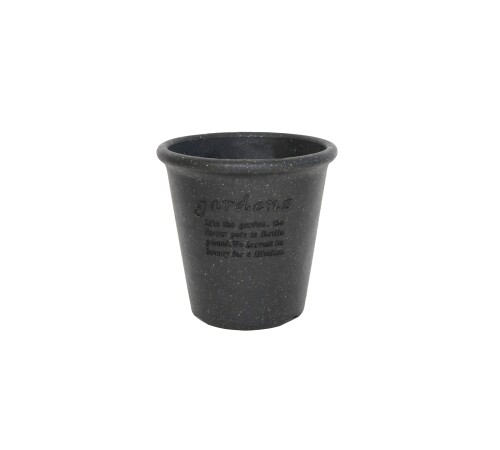 八幡化成(Hachimankasei) エコポット/植木鉢 丸型 5号 ブラック 『アーブル(Hachiman gardens:arbre)』