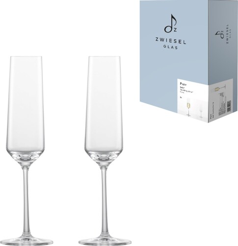 ツヴィーゼル グラス（ZWIESEL GLAS） シャンパングラス ピュア シャンパン・スパークリングワイン用 フルートシャンパン 2個ペア マシンメイド m122316