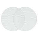 ACROPIX ユニバーサル3"スピーカーグリルメッシュ オーディオサブウーファー用 84x6.5mm フレームなし ホワイト - 2個セット