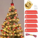 クリスマスツリー 電飾 リボン ライト 10m LED クリスマス 飾り 点滅 電池式 ツリー装飾 おしゃれ インテリア お部屋 店舗 デコレーション オーナメ...