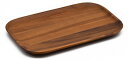 スワンソン商事 スタッキングRec.プレート 木製 アカシア S 幅25×奥行15×高さ1.5cm 食器 スタッキング可能 軽量 薄型 TR-211