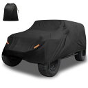 X AUTOHAUX SUV車のカバー Jeepに対応 Wrangler JK JL 4ドアに対応 2007-2021に対応 自動車カバー ボディカバー カーカバー 防水性アップ 雹対策 日焼け防止 梅雨対策 防炎 防塵 雪/強風/黄砂対策 210D