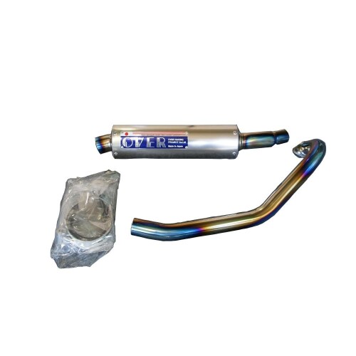 オーヴァーレーシング(OVER RACING) フルエキゾーストマフラー ポリッシュブルーフルチタンマフラー MONKEY Z50J (モンキー) 13-01-261