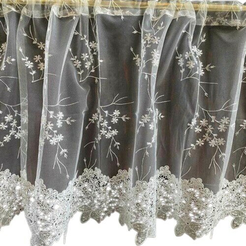 Vivienne(ヴィヴィアン) ホワイト フローズンホワイトフラワーシリーズ 刺繍 のれん WK4438U1