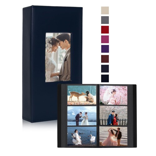 RECUTMS フォトアルバム 300枚 L判 写真 アルバム 大容量 黒い台紙 透明ポケット 写真入れ カップ 記念集 バレンタインデー 母の日 卒業 贈り物 誕生日 結婚式 子供 記録用フォトブック（ブ