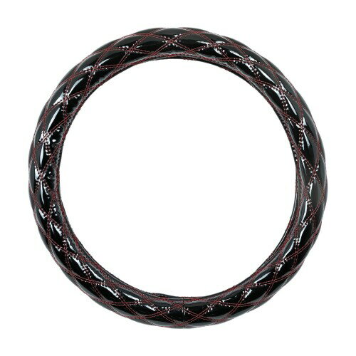 雅 極太ハンドルカバー NEWブレイクキルト ダブルステッチダイヤ 2HS ブラック×レッド MHC-BQW-2HSBKWI