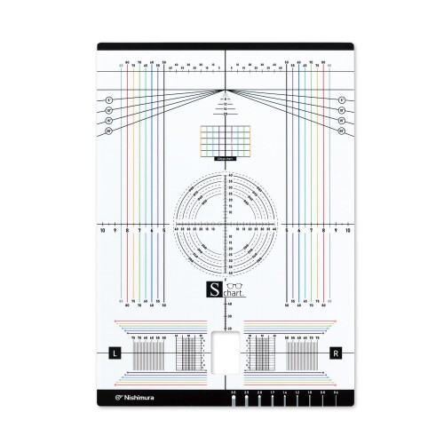 Sチャート(A4サイズ) 眼鏡加工・フィッティング用万能チャート 基準線引き