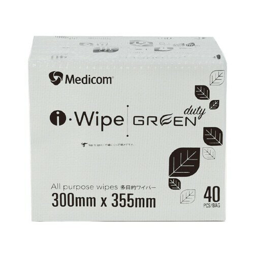 メディコムジャパン i-Wipe duty 生分解性 多目的ワイパー ホワイト30×35.5cm 40枚入 環境配慮 清掃 拭..
