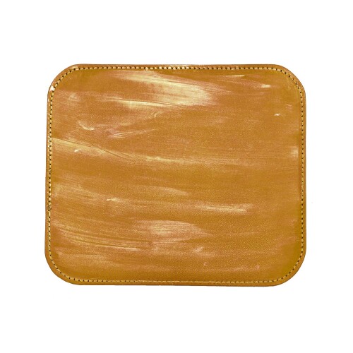 (レザー姫路本陣) 本革 マウスパッド ブライドルレザー (キャメル)