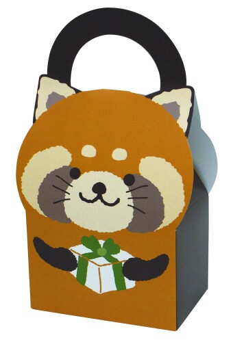ギフト箱 アニマルBOX 親レッサーパンダ 10枚セット (12x8x18cm/クッキーBOX/プレゼントBOX)