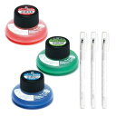 トンボ鉛筆 蛍光ペン 補充インク 蛍コートチャージャー 3色(赤・青・黄緑) & からペン 3本 セット GCA-333BPAZ