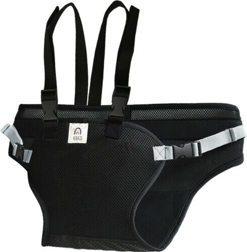 Rebalo NR157-T 肩ベルト付チェアベルト メッシュブラック(滑り止め、束ねゴム付)