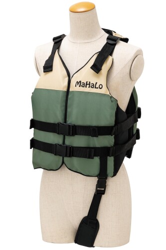 シュノーケリングベスト ライフジャケット カーキー 浮力7.1kg Mサイズ 597M-KH