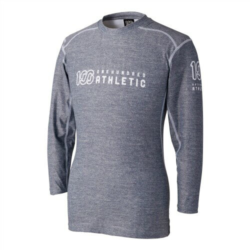 (ONEHUNDRED ATHLETIC) 100A L/S RASH GUARD (トップグレー, XXL)