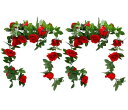 OKUSU-JP バラ ガーランド 2本入 薔薇 ローズ 枯れない花 32輪花 造花の藤 植物 壁掛け造花 シルクフラワー 手作り花輪 花園装飾 インテリア 結...