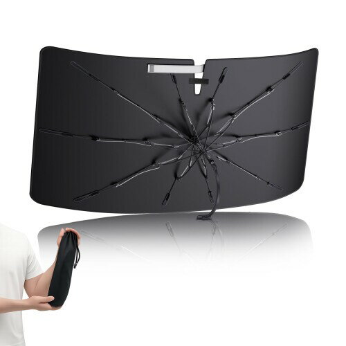 LANTU スバル アウトバック 6代目用 サンシェード 傘型 折りたたみ式 曲がる傘柄 断熱 UVカット BT5/BT9型 車用サンシェード フロント ワンタッチ 収納 暑さ対策 アウトバック bt5 日よけ シェ