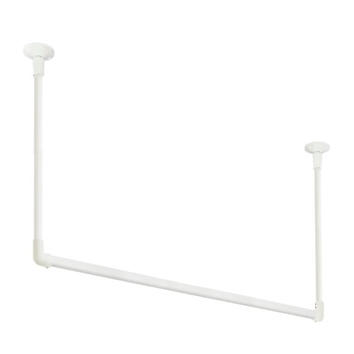 トーソー ハンギングバー H-2 天井付けCタイプセット ホワイト 178×27cm 収納 ランドリー 物干し 30018..