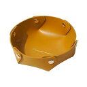 Clapoyis 折りたたみ レザー トレイ 玄関 デスク 小物入れ (イエロー ( Lサイズ ))