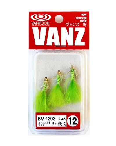 VANFOOK(ヴァンフック) フライ BM-1203 ビーズヘッドマラブー チャート.
