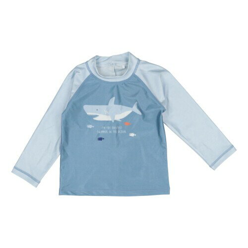 (タキヒヨー) 袖切替 ラッシュガード 恐竜 サメ 立体モチーフ かぶり 長袖 UPF50+ 水着 男の子 子供 221447003 サメブルー