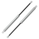Motoforti ユニバーサルリフトサポートストラットガススプリング380mm/15インチ133Ib/600N/60kgメタルシルバートーン2個