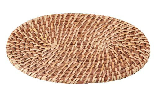 天然素材 鍋敷き なべしき 土鍋用 おしゃれ 籐マット 小判 幅18×奥行き26cm 16155