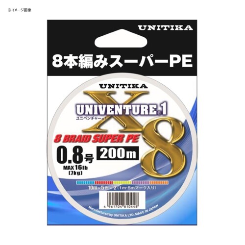 ユニチカ(UNITIKA) PEライン ユニベンチャー1 X8 200m 5号 70lb(32kg) 5色分け 7509