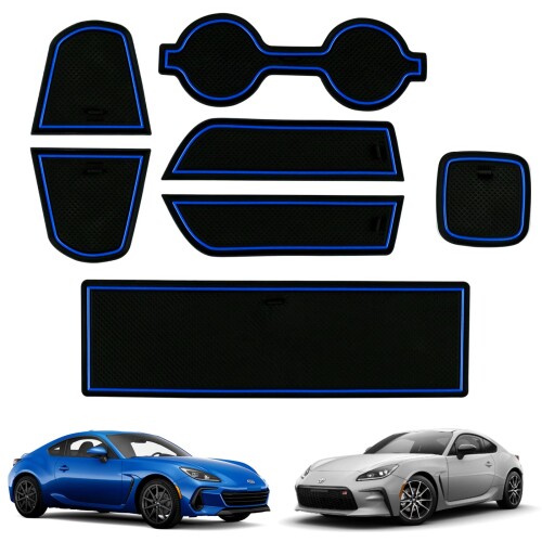 KUNGKIC 新型トヨタ GR86 ZN8 スバル BRZ ZD8 2021-2025 適用 ポケット ノンスリップゴムマット インテリア 保護ラバーマット 内装パーツ ノンスリップ キズ防止 ドアポケット コンソール カップ