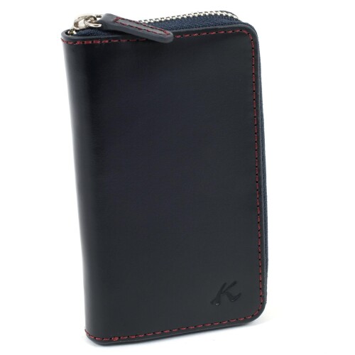 (キタムラ) ヌメ革 キーケース ZH0483 メンズ ダークブルー／ワインステッチ (紺) 10711 One Size