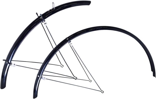 RITEWAY(ライトウェイ) 自転車フェンダー ダブルステークロスバイクフルフェンダー 泥除け 前後セット 26インチ用 幅45MM グロスブラック