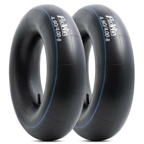 PaoWin 2本,4.80-8 チューブ 肉厚,バルブ TR13,4.80/4.00-8 一輪車 農機具 管理機 耕運機タイヤチュー..