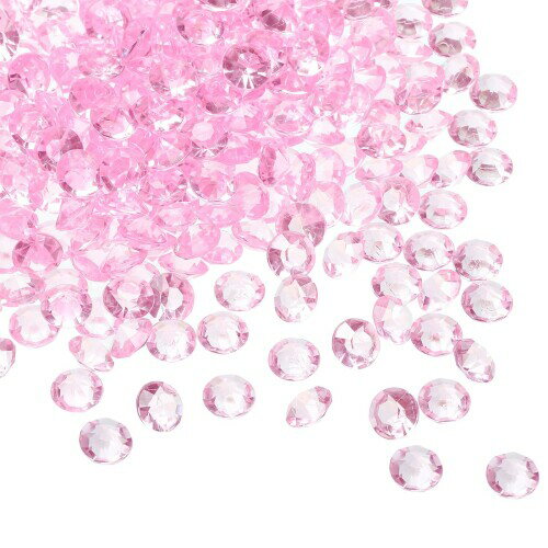PATIKIL 1000個 アクリルダイヤモンド花瓶フィラー プラスチック製 10mm 偽の水晶ジェム ウェディングテーブル散布用ダイヤモンド ウェディングデコレーション ブ ライダルシャワーパーテ
