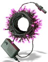 テルノン イルミネーション ライト LED 100球 ストレートタイプ 10m メモリー 機能 内蔵 コントローラー 付 10連結 可能タイプ ( ピンク )