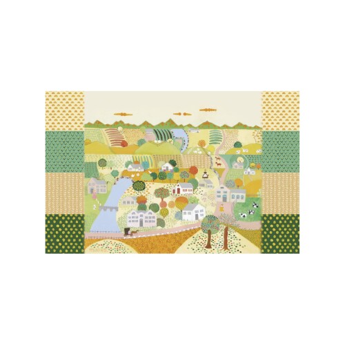 山陽製紙 ブックカバー PELP ブックカバー 四六判サイズ アヴォンリー遠望 (秋) 日本製 オレンジ 約40.5×26cm 31024