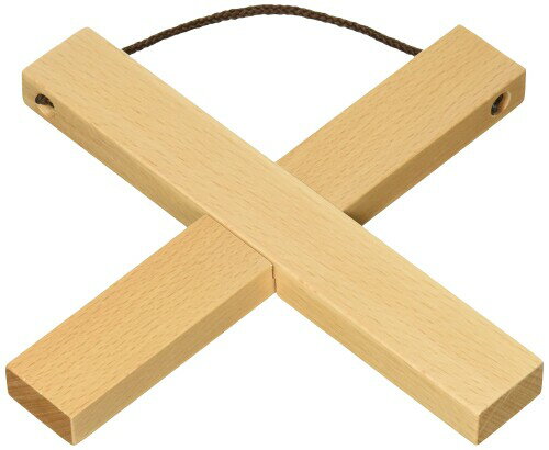 アルファックス 鍋敷き 木目 18×18×1.5cm ブナ クロス鍋敷 小 903079