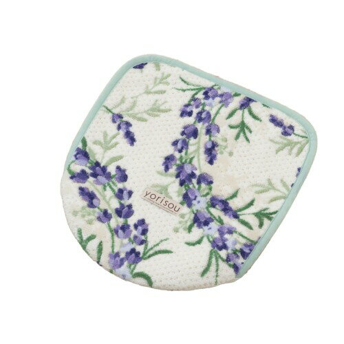 センコー(Senko) S.D.S ラベンダー トイレ フタカバー 吸着シート付き 普通用・洗浄用兼用タイプ グリーン 花柄 抗菌 防臭 日本製 32689