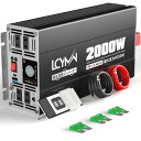 LCYMW インバーター 正弦波 12v 100v 2000w 最大4000W DC12V(直流)をAC100V(交流)に変換 50/60Hz切替可能 ワイヤレスリモコン付き 地震/停電/車中泊/キャンプ/船/RVキャンペーンカー 緊急用に最適