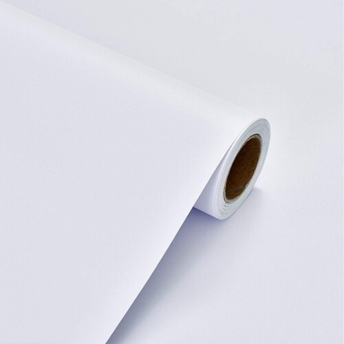 Juangfia 壁紙シール 剥がせる 防水 リメイクシート おしゃれ 無地 キッチン 壁紙 シート つや消し ウォール ステッカー カッティングシート DIY 10m 白色