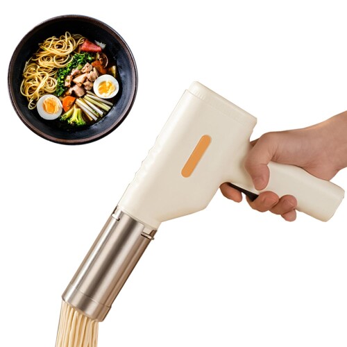 モンブラン絞り器-1mm極細電動モンブラン 絞り器 業務用，手懸りモンブラン 絞り器 電動あらゆる種類の手打ち麺を作る自家製DIYに使用できる，モンブラン絞り器洗浄が簡単で (5金型, 白