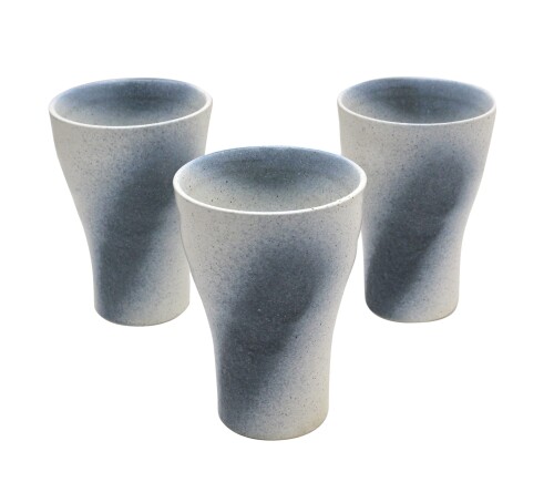 キャッスルエンタープライズ 美濃焼 和風カフェシリーズ 白彩色吹墨 3枚セット