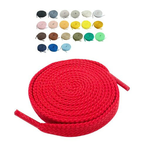 (アクティカ) 靴紐 スニーカー 平紐 丈夫な石目織 日本製 長さと幅を選べる 90cm~200cm 幅6mm 幅8mm 運動靴 スポーツ 石目靴紐 レッド 6mm140cm