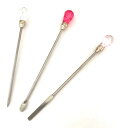 実用的な道具3本セット スティック棒 スプーン ツール ヘラ スパチュラ ドット