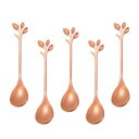 Easytoti ティースプーン コーヒースプーン デザートスプーン 5本組 12.5cm かわいい おしゃれ 18‐8ステンレス鋼 ミラー仕上げ ローズゴール...
