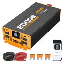 MWXNE インバーター 正弦波 12v 100v 2000w 最大4000W DC12V直流をAC100V交流に変換 PD30W QC3.0急速充電 50/60Hz切替可能 ワイヤレスリモコン付き 地震/停電/車中泊/キャンプ/船/RVキャンピングカー 緊急