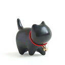 WOWTAC 猫 置物 玄関小物 インテリア飾り 木製招き猫 幸運 招き 誕生日プレゼント (黒檀)