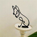 WOWTAC 置物 インテリア おしゃれ 雑貨 韓国 DOG ARTワイヤーアート かわいい犬 イヌ 抽象 オブジェ アイアン モダン (猟犬)