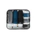 BAGUNEEZの旅行用漏れ防止トラベルボトルセット - 5回目の再入荷記念版、シリコン製トラベルボトル3個、トラベルコンテナ3個、特製プレミアム防水ポーチ、ネ...