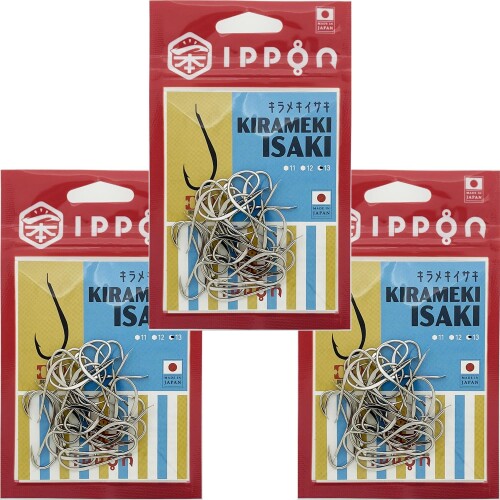IPPON (一本) キラメキ イサキ ニッケルコート 13号/32本入 3袋セット
