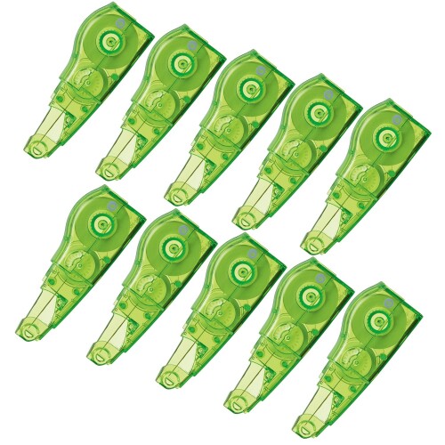 プラス 修正テープ ホワイパーMR 交換テープ 6mm×6m グリーン 10個 43-930×10